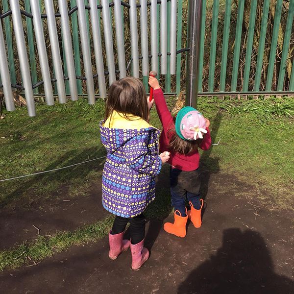 Family Farm Park Install Fun Interactive Outdoor Musical Instrument, Merseyside, UK